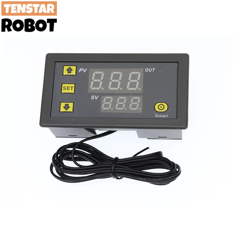 W3230 12V 24V AC110-220V Probe line 20A Digital Temperature Control LED Display Thermostat With Heat/Cooling Control Instrument