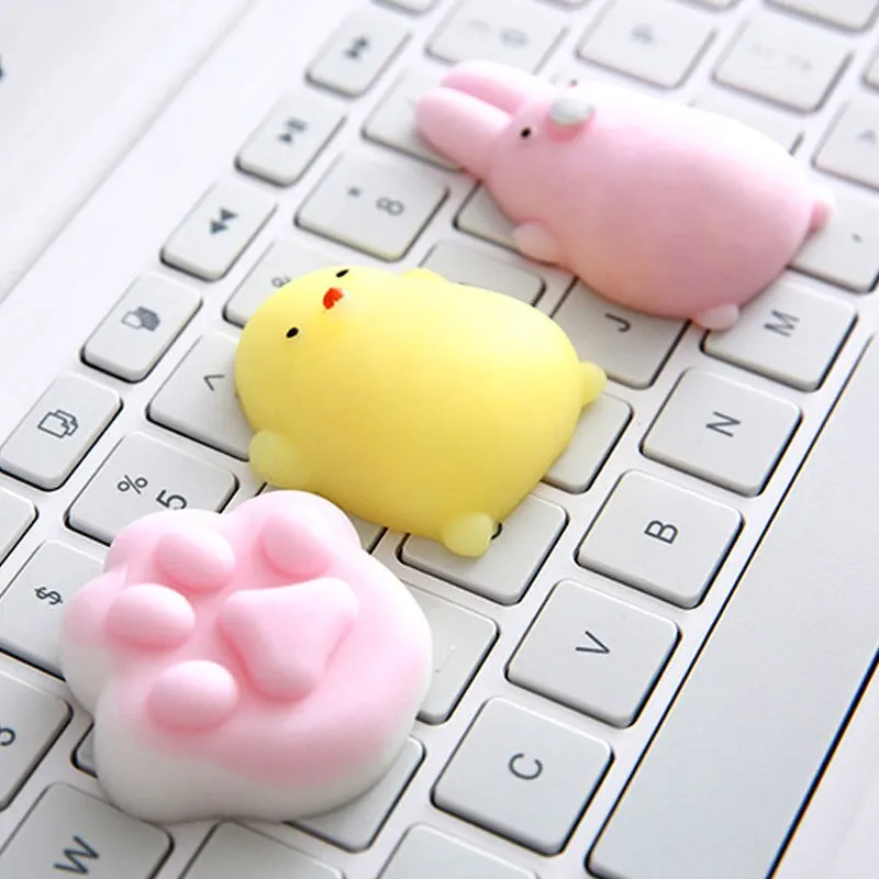 10ชิ้นของเล่นคลายเครียดแบบสุ่มของเล่นแบบอินเทอร์แอคทีฟรูปสัตว์ขนาดเล็กแม่ลูก