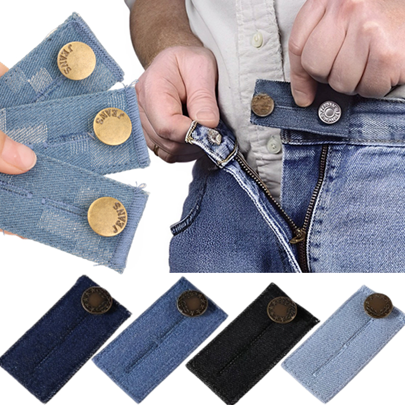 Hebilla de extensión de cintura para pantalones vaqueros, extensor de cintura Unisex, botón de pantalón, extensor elástico, hebilla de extensión de cinturón, 1 ud.