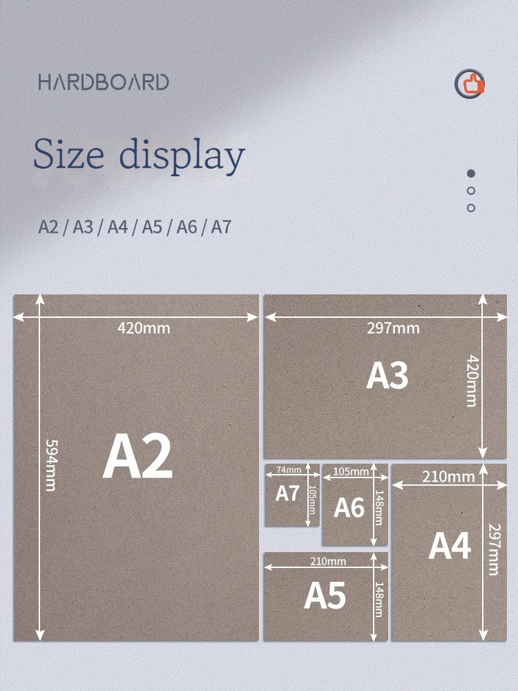 Papel Kraft Borrence A3/A4/A5, calidad de 1/1, 5/2/2, 5/3mm de espesor, papel Kraft blanco, bricolaje, fabricación de tarjetas hechas a mano, cartón de papel artesanal