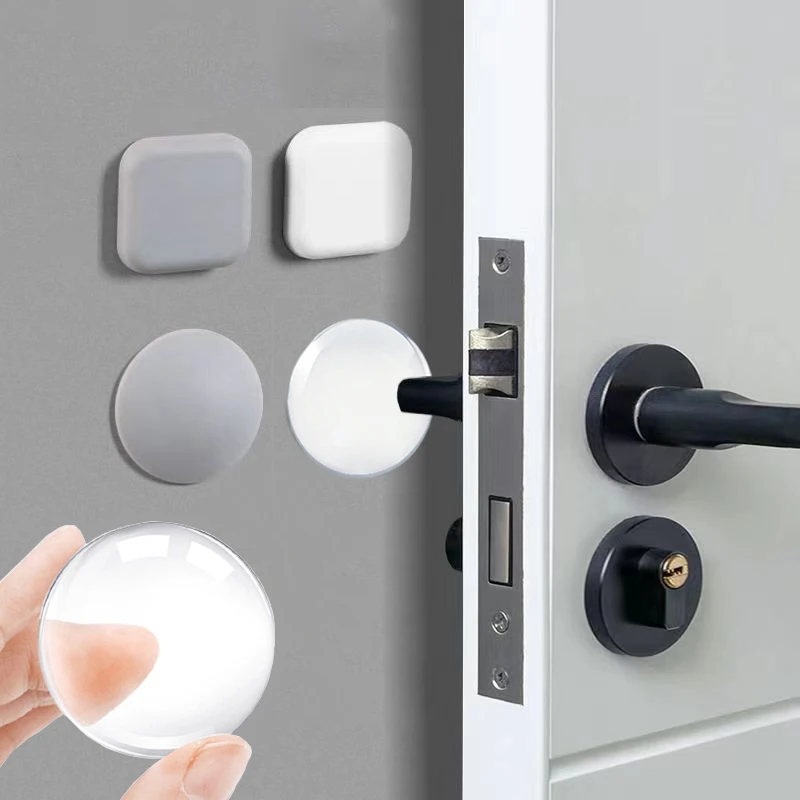 1/5 Uds Tope de puerta manija parachoques silicona autoadhesivo mudo protección antigolpes Porte Pad decoración del hogar protección de pared