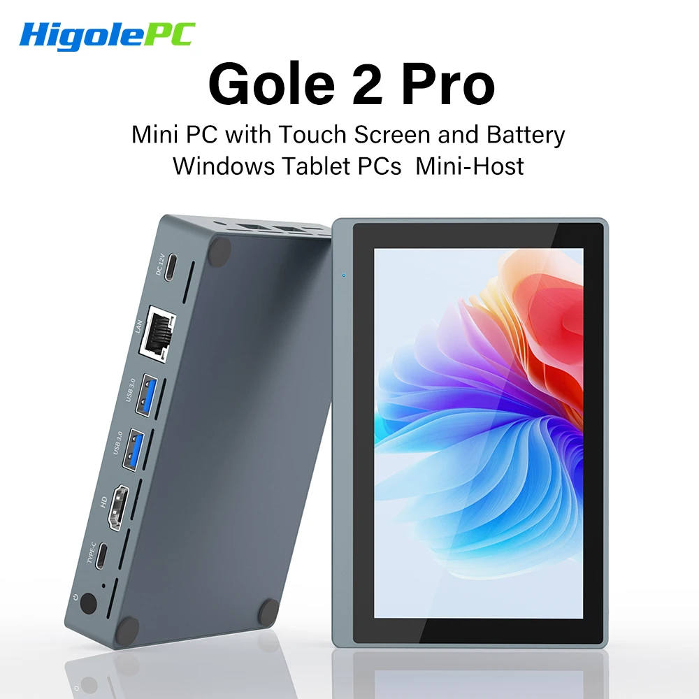 Higole Gole 2 Pro 5.5'' Intel N5095 Mini PC Windows 11 WiFi5 16GB 256GB 2500mAh 4K Desktop Computer Touch Screen Windows Tablet