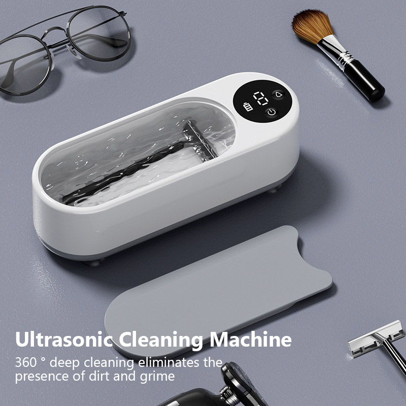 Ultrasonic Glasses Cleaner Machine Wireless Rechargeable Multi-Purpose Cleaning Box for Eyewear Watch Jewelry Braces Cleaners