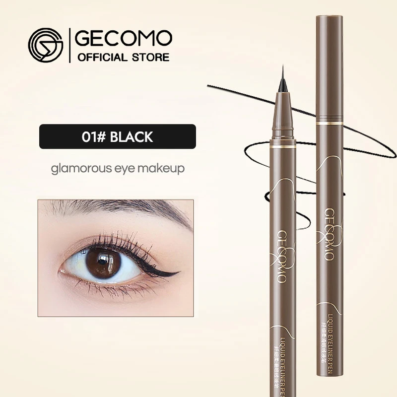 Gecomo อายไลเนอร์ชนิดน้ำ0.014มม. กันน้ำแห้งเร็วติดทนนานดินสออายไลเนอร์ไม่เปรอะเปื้อน