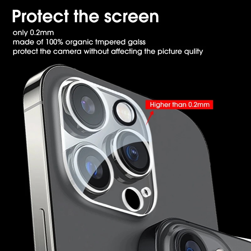 2PCS Camera Lens Glass For iPhone 15 16 Pro Max Camera Screen Protector Film for iPhone 13 Mini 15 Plus 15 Pro Protective Glass