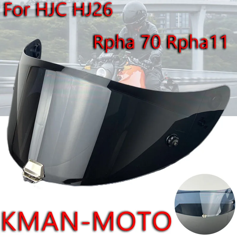 Rpha11 Helmet visor Shield for HJC HJ26 Rpha 70 St Dustproof Windproof Sunscreen shield Electroplated Visor Film Anti Fog