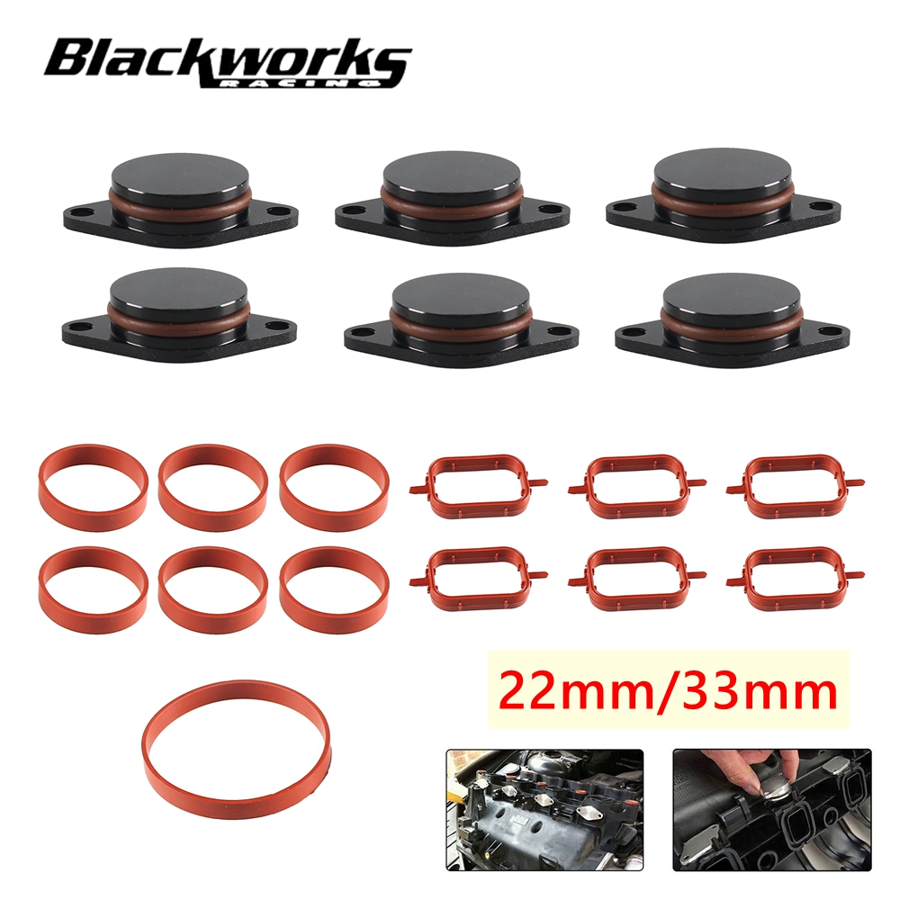 6 шт. 22 мм/33 мм вращающаяся откидная пластина с уплотнением впускного коллектора для BMW M47 M57 E39 E87 E46 E90 E39 E60 X3 6 цилиндр