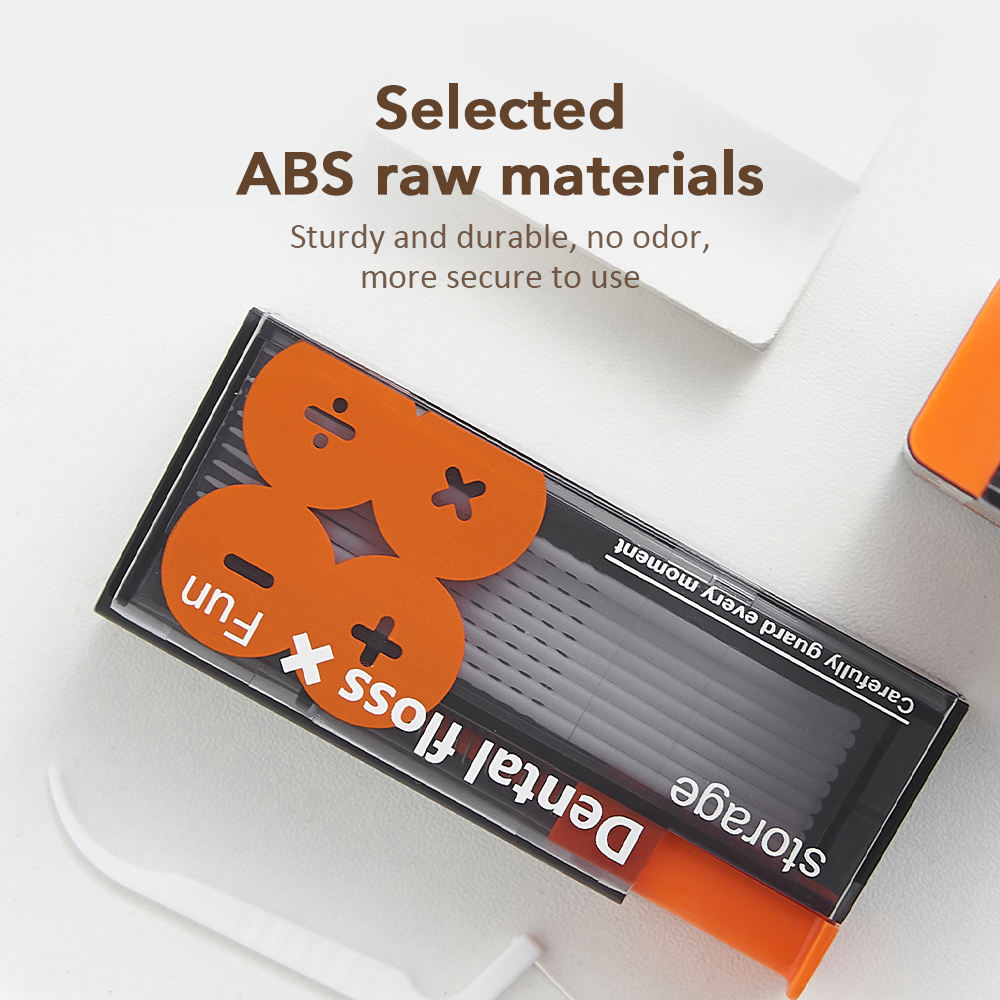 Portable Floss Dispenser Automatic Ejectable Floss Organiser Oral Care Press-on Carry-on Disposable Flossing Sticks Storage Box