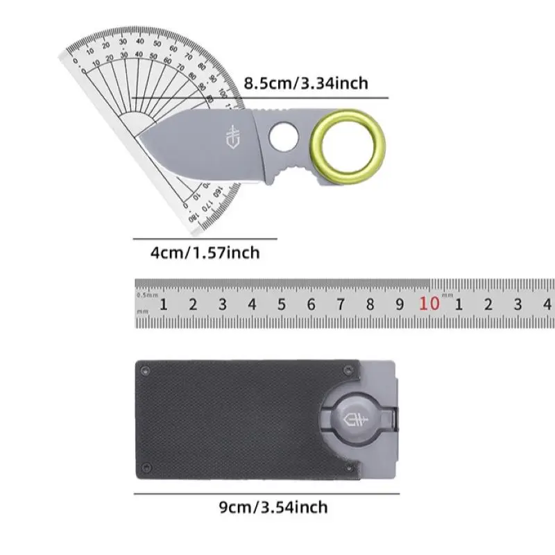 Portable Pocket Knife EDC Camping Multi-tool Fixed Blade Keychain Knife Multi-purpose Mini Fruit Knife Without Carabiner
