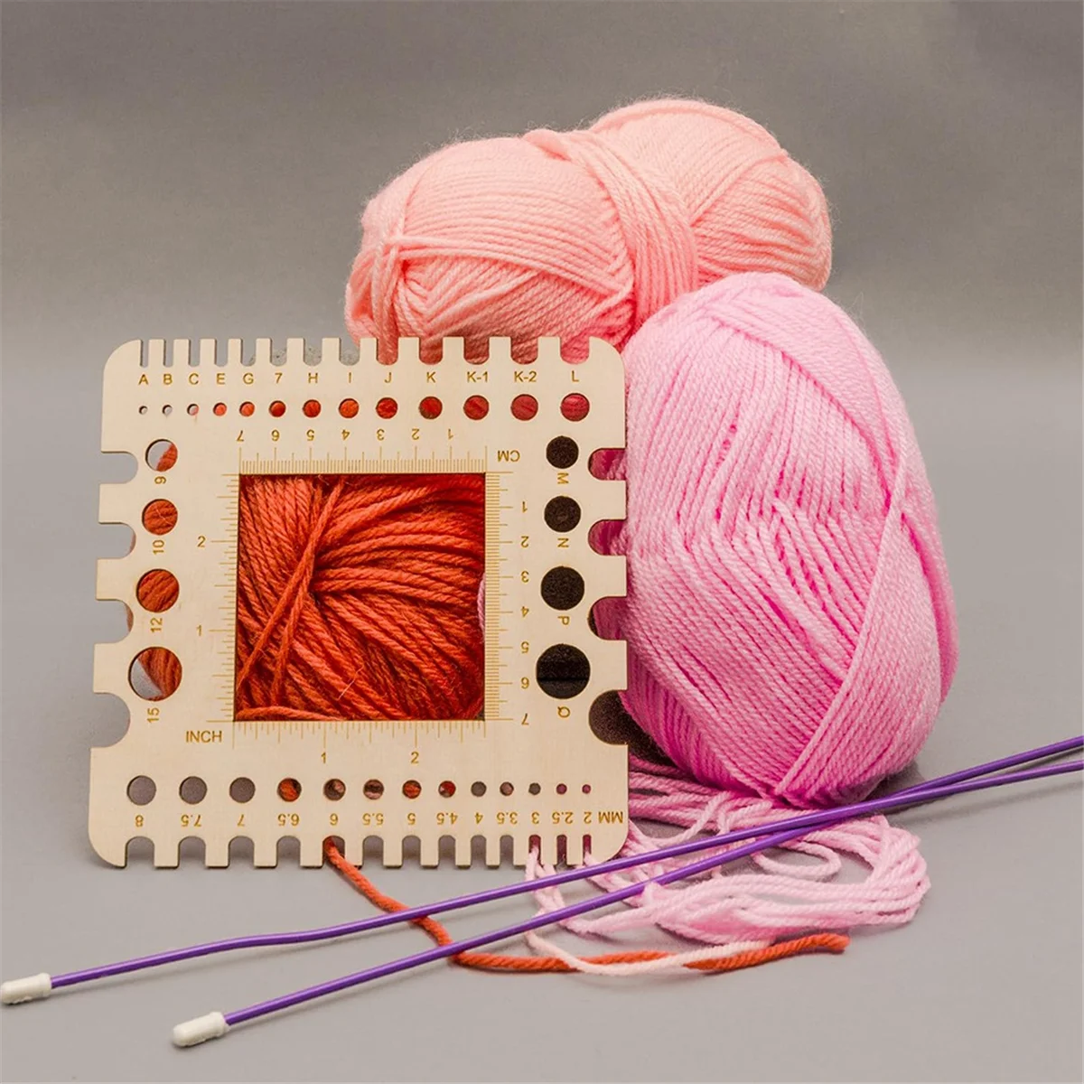 Knitting Needle Gauge Knitting Gauge Ruler Crochet Hooks Ruler Yarn & Swatch Ruler (Universal Gauge/Ruler A