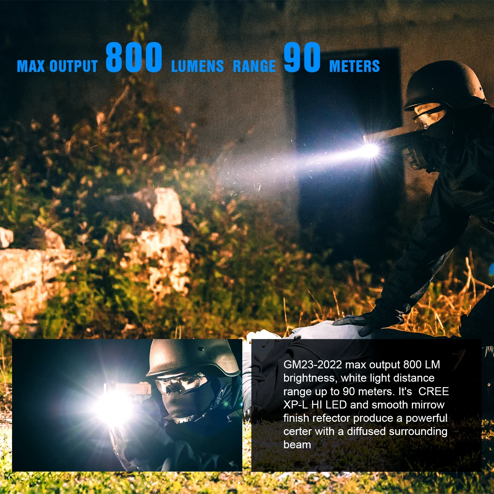 Trustfire GM23 linternas LED tácticas arma Mini luces de pistola 800 lúmenes USB recargable pistola de liberación rápida 1913/GL Rail