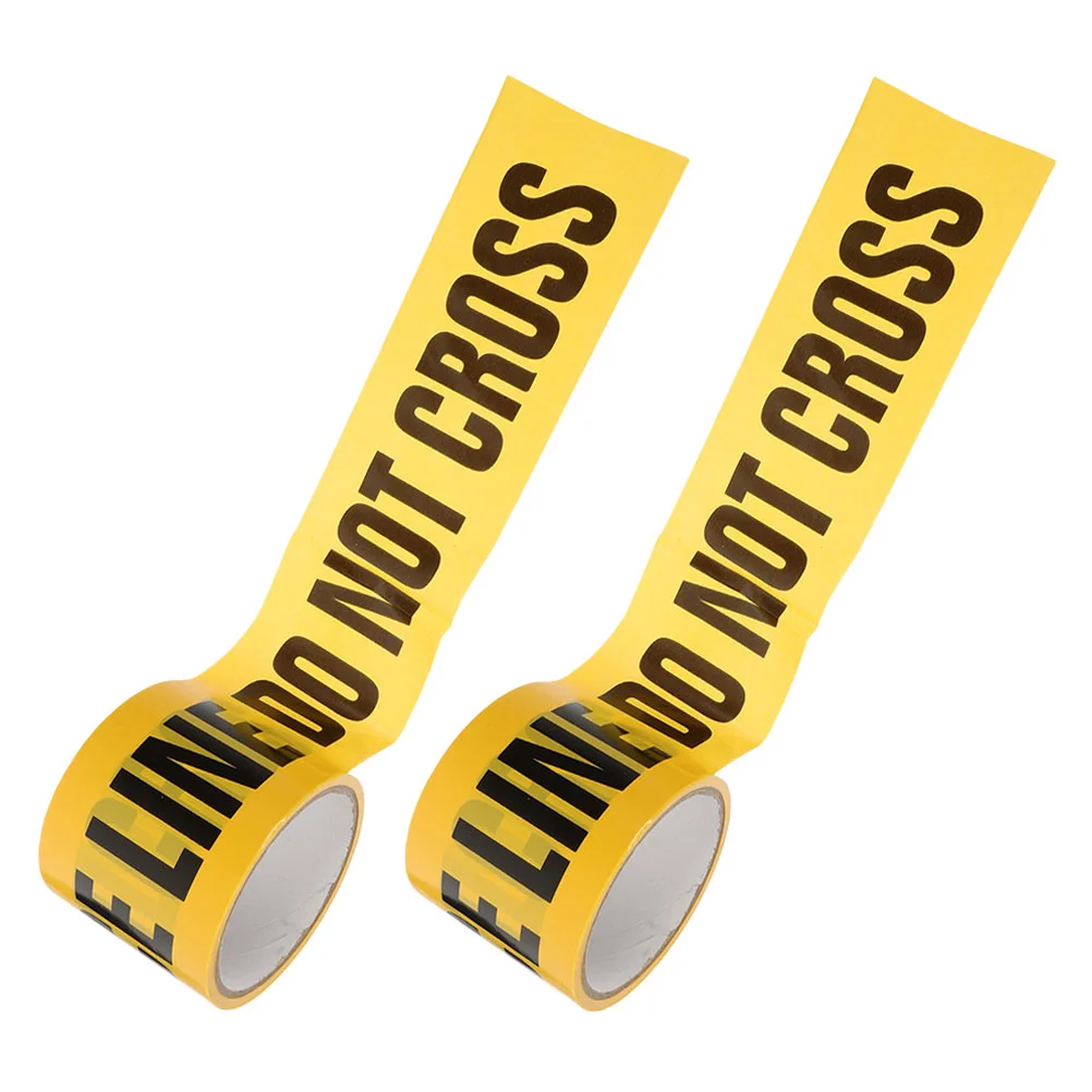 2pcs Warning Tape Non-Adhesive Caution Tape Police Line Tape Roll Danger Tape Roll Caution Tape For Street For