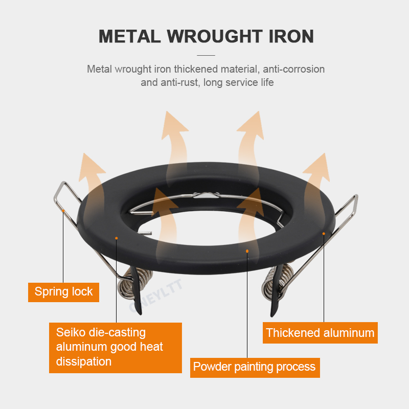 6 Stück Downlight-Rahmen, LED-Deckeneinbauleuchten, Downlight GU10 MR16, Deckenstrahler, passende Leuchte