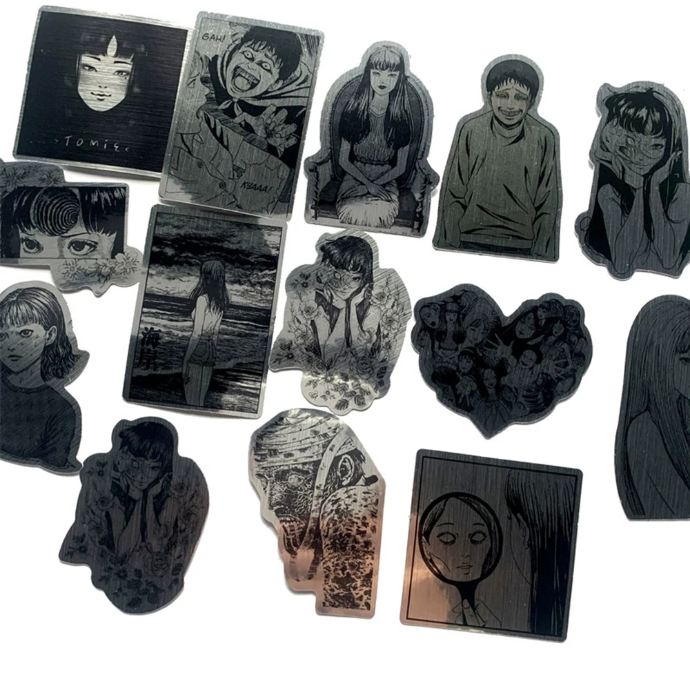 10/30/50 pçs laser horror anime tomie adesivos estéticos decalques portátil telefone do carro legal decoração adesivo à prova dwaterproof água brinquedo do miúdo