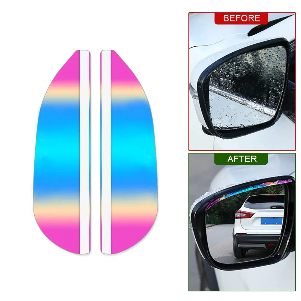 New Car Rearview Mirror Rain Eyebrow Sun Visor Protector Colorful Snow Cover Blades Universal Auto Rear View Mirror Rain Eyebrow