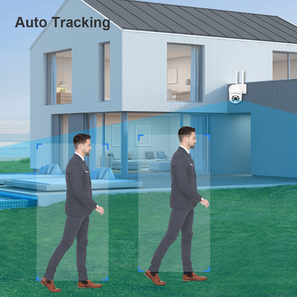 Cámara IP PTZ impermeable para exteriores, videocámara HD de 4MP con Wifi, Zoom Digital 5X, 1080P, vigilancia CCTV, IA, seguimiento automático, ICsee
