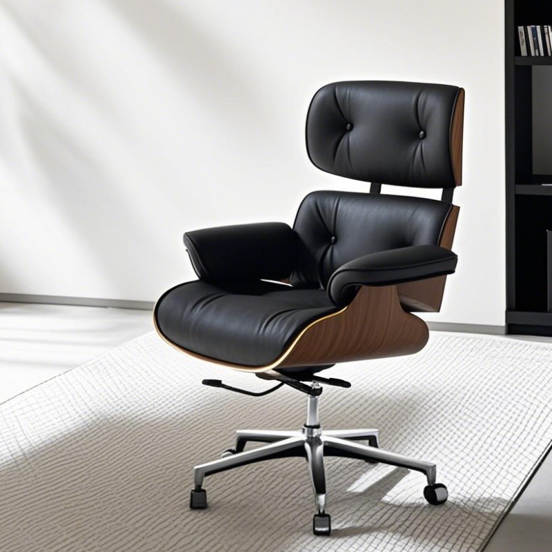 Silla de oficina de lujo avanzada de diseño contemporáneo, giratoria, ergonómica, cómoda, de cuero, muebles ejecutivos Premium
