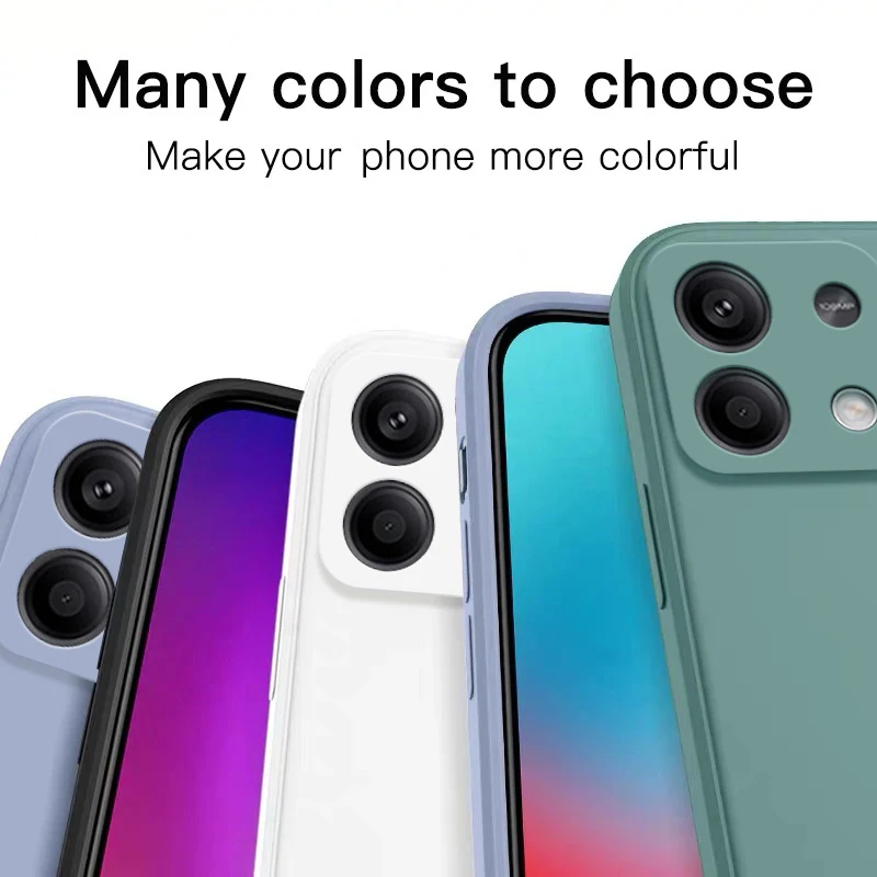 Funda de teléfono de silicona líquida Original para Xiaomi Redmi Note 13 13Pro Note13 Pro + Note13Pro Plus 5G cubierta trasera a prueba de golpes