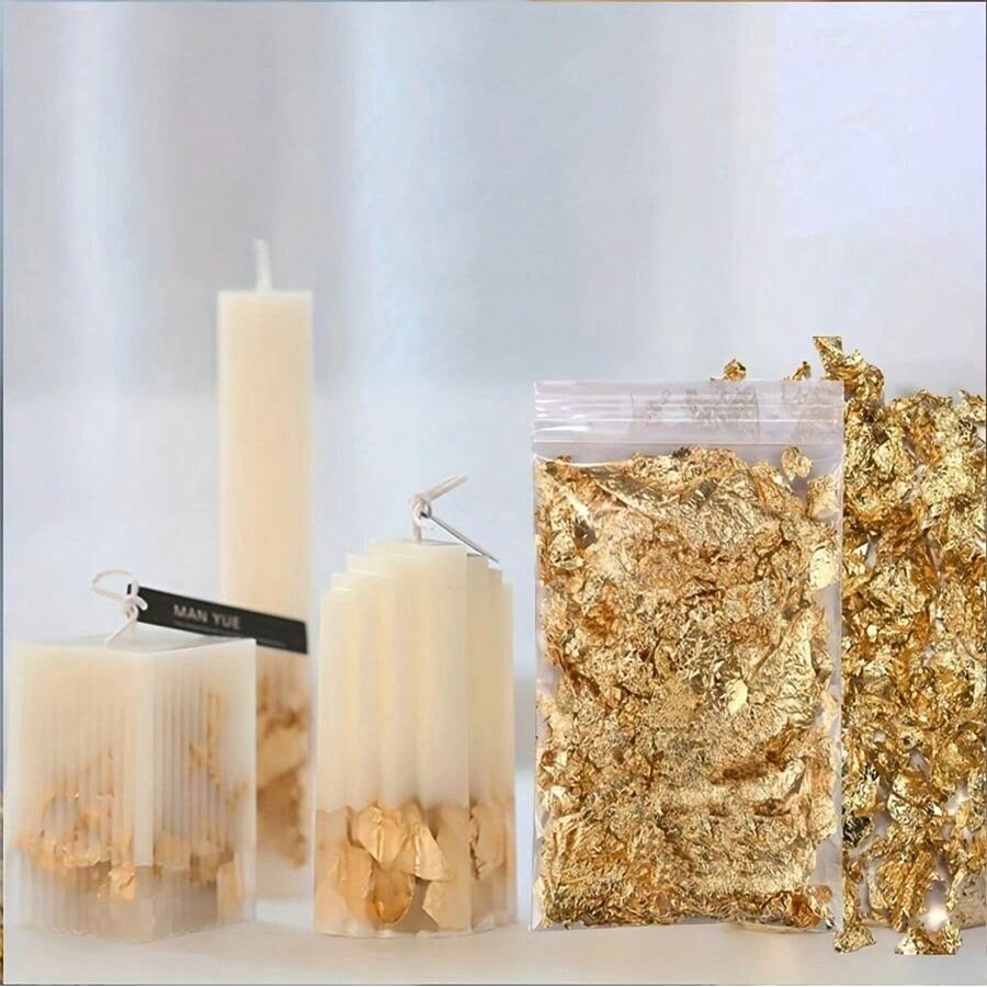 ทองและเงินเลียนแบบทองแดงฟอยล์แฟลชฟอยล์ฟอยล์ตกแต่งเล็บ DIY หลวมฟอยล์