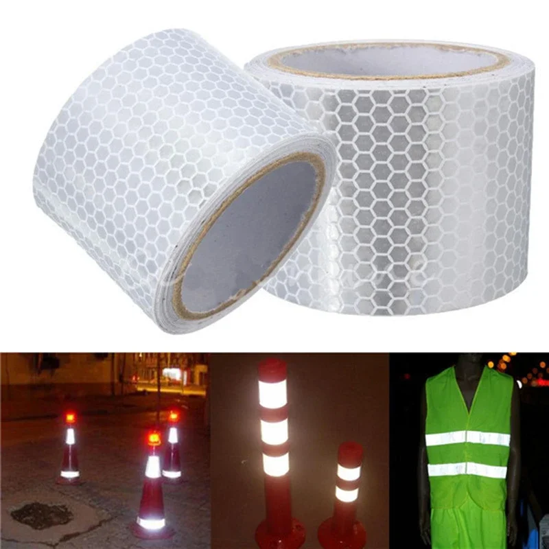 5Cm * 100Cm Đèn Xe Băng Keo Phản Quang Cảnh Báo An Toàn Miếng Dán Trang Trí Ô Tô Phản Quang Bảo Vệ Băng Dải Phim Ô Tô Xe Máy miếng Dán Kính Cường Lực