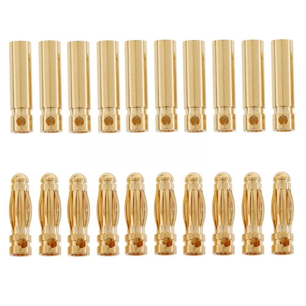 5/10 pares 2,0mm/3,0mm/3,5mm/4,0mm/5mm/5,5mm/6mm/8mm RC batería chapado en oro conector tipo bala Banana macho hembra