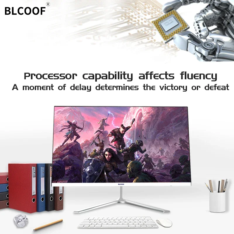 All-in-one desktop window10 19 polegada computador core i3 escritório casa desktop pc preço de fábrica mainframe conjunto completo suporte wifi