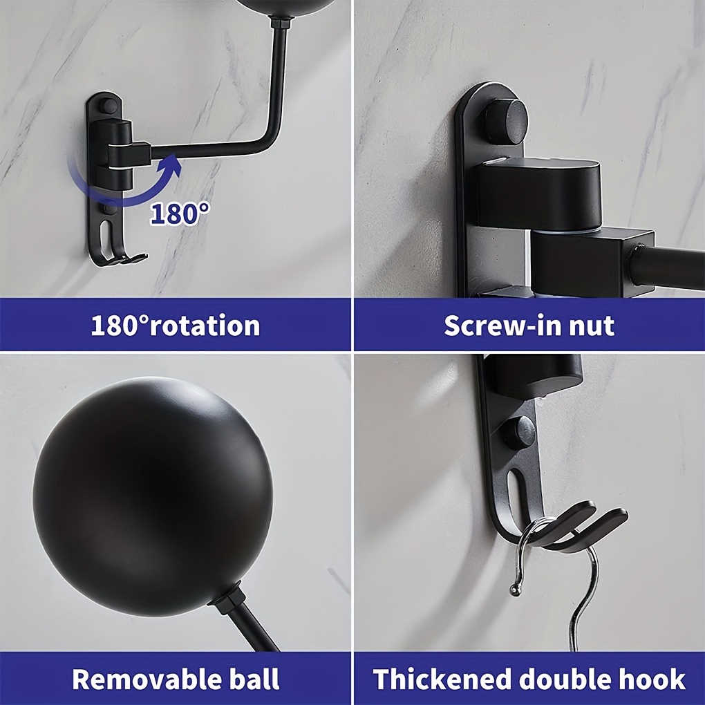 Motorcycle Helmet Rack Wall Mount Helmet Holder 180° Rotation Helmet Hanger With Hooks For Coats Caps Bike Baseball Rugby Helme