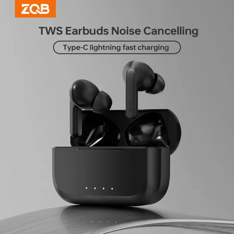 ZQB A3 TWS auriculares inalámbricos Bluetooth con cancelación de ruido auriculares deportivos táctiles con micrófono llamada HD resistente al agua