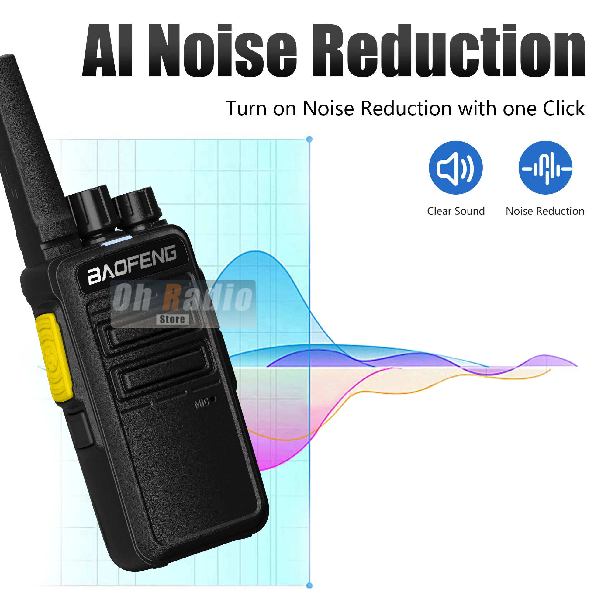 2/4PCS Baofeng BD-V12A Mini Walkie Talkie Noise Reduction Wireless Copy Frequency Type-C Charger V12-A Ham Two Way Radio Hunting