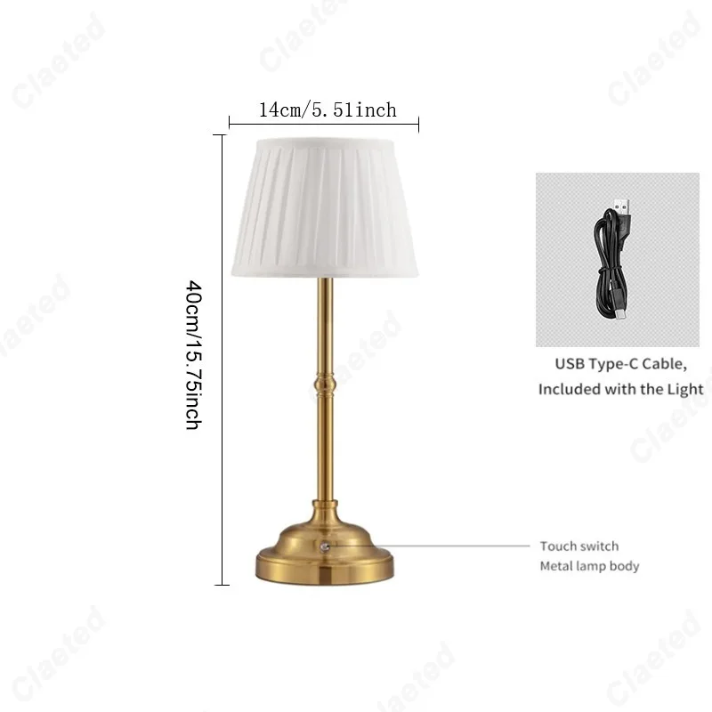 Kreatywna dioda LED ładowanie dotykowe przyciemnianie materiałowa lampa biurkowa lampka nocna do sypialni wysokiej klasy atmosfera mała lampka nocna