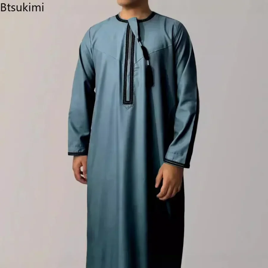 アバヤ-男性用長袖アバヤ,カフタン,ジュバ,パキスタン,サウジアラビア,カフタン,イスラム服,新しいコレクション2022