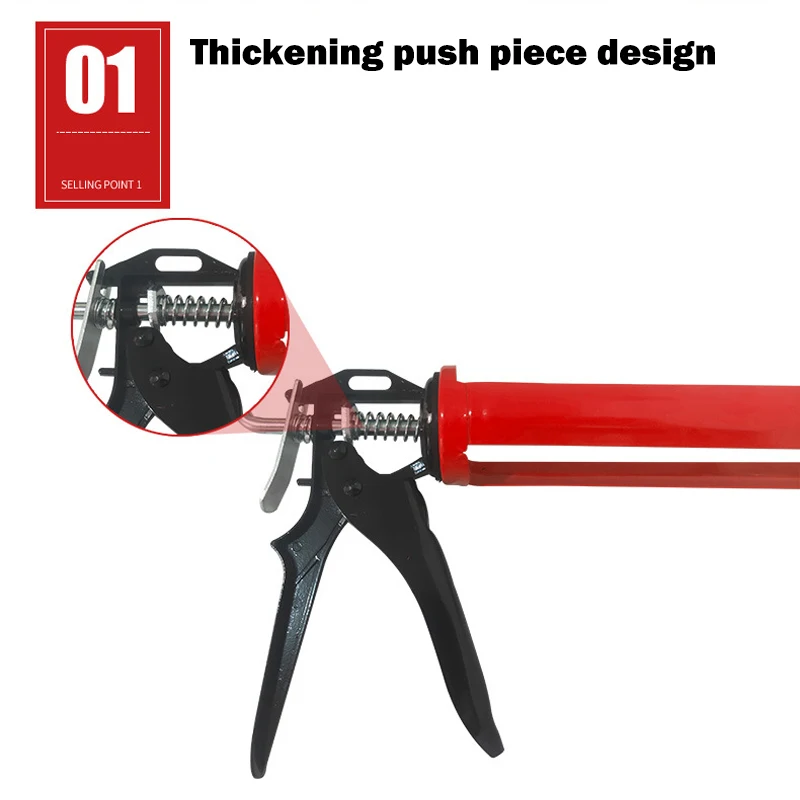 Glass Glue Gun 360° Rotating Multi-function Manual Caulking Guns Glue Seals for Doors and Windows Silicone Filling Hand Tools