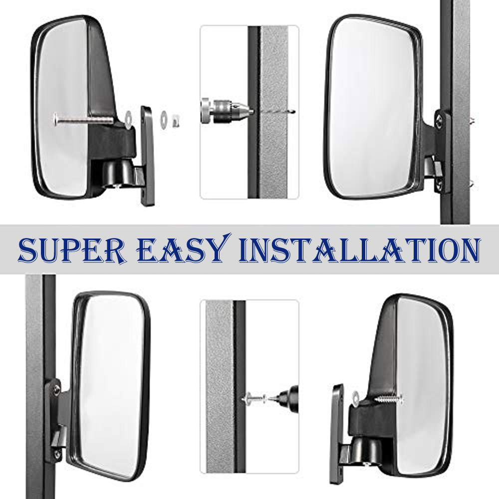 Espejo retrovisor lateral Universal para coche de Golf, accesorios de estilo ROX para EzGo Club, Yamaha, 2 uds.