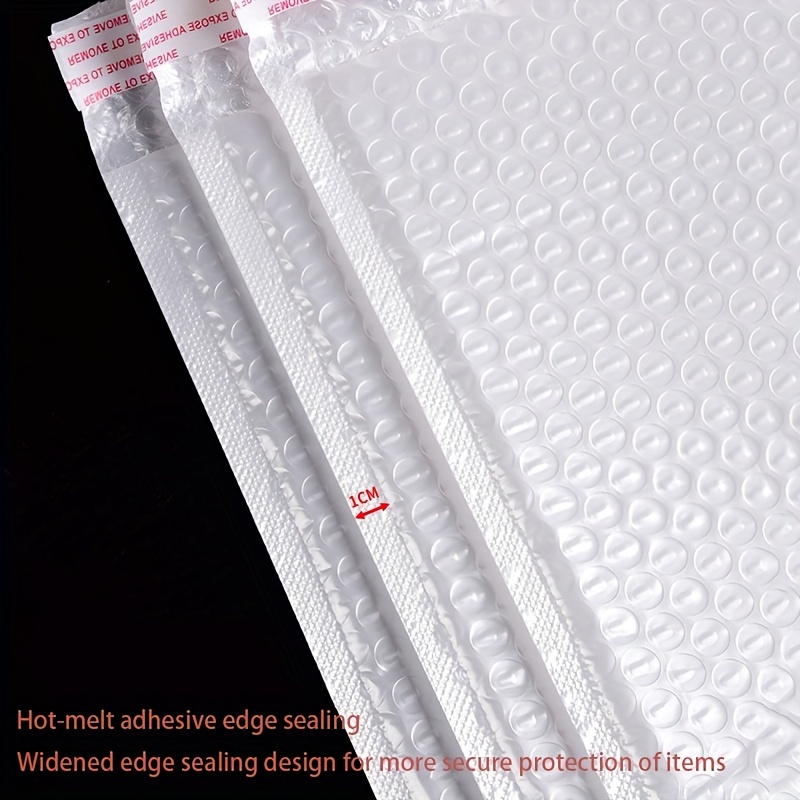 Poli acolchoado Envelopes, Bubble Mailers, impermeável, embalagem opaca, auto selo postal, médio Mailing Bags, branco, 9.5x 6inches