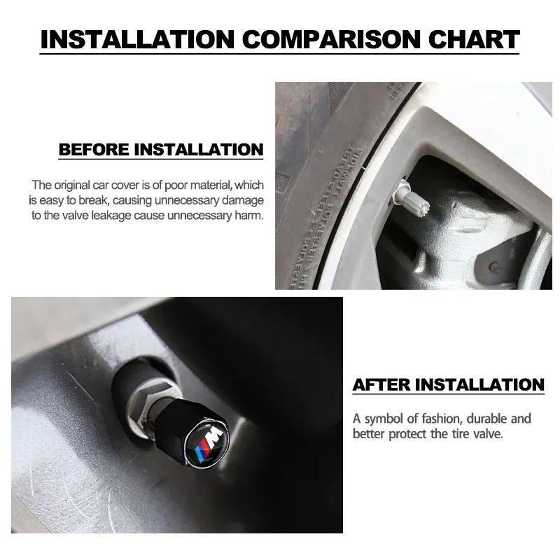 Tapa de sistemas de válvula de neumático de rueda de coche con llavero insignia para BMW M E34 E36 E60 E90 E46 E39 F10 F20 F30 X5 X6 X1 M3 M5 M6 E71