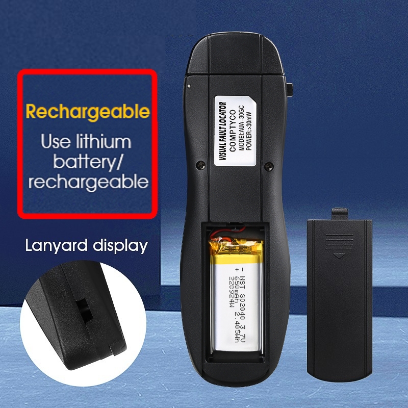 COMPTYCO FTTH Mini Visual Fault Locator 1/10/20/30/50mW VFL เครื่องทดสอบสายเคเบิลไฟเบอร์ออปติก SC/FC/ST 2.5 มม.