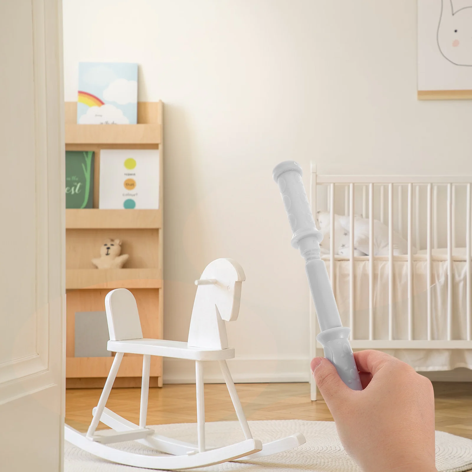 Punho de plástico para brinquedos de cavalo crianças brinquedo lidar com balanço equitação lidar com móveis do bebê plástico universal alças rosqueadas