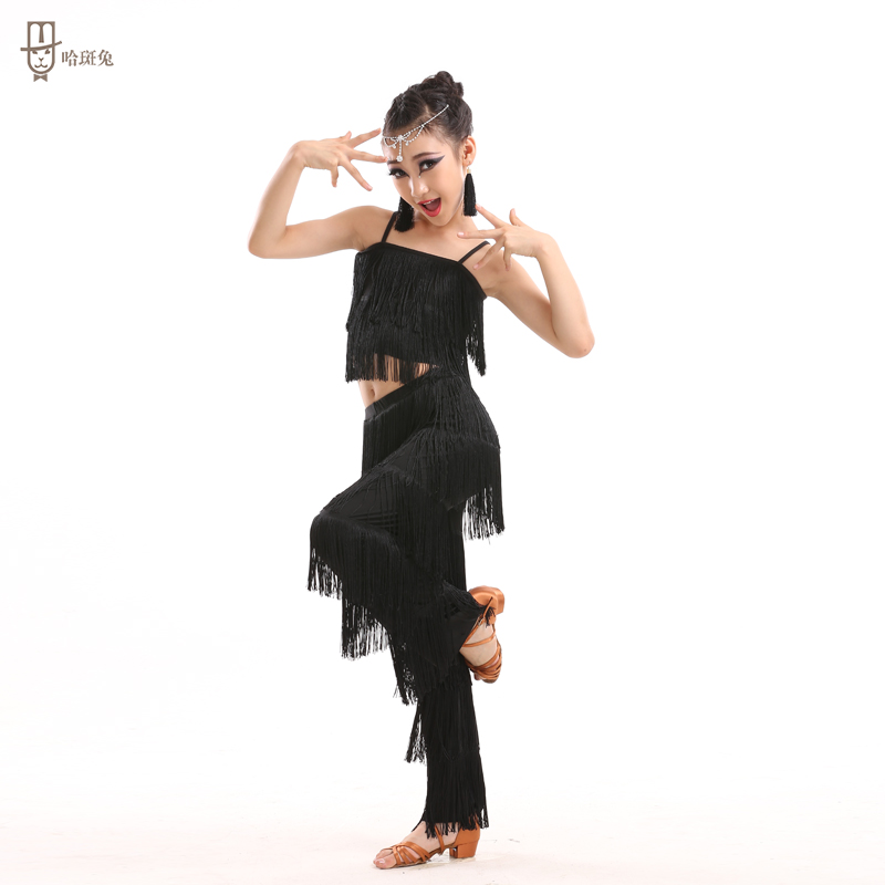 Latin Dance Training Costume Girl New Children's Performance Costume Competition Regulations Latin dance dress