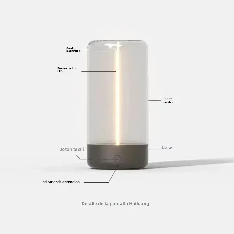 Luz magnética ambiental de alambre cuántico portátil, carga tipo C, función de protección ocular, dormitorio, estudio, camping, regalo de Navidad