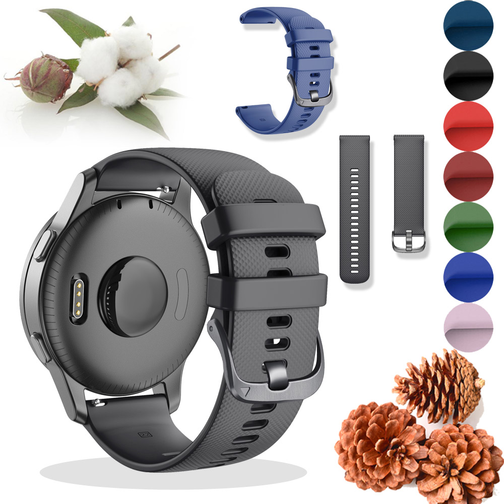 Silicone Watch Strap 22mm For Garmin Venu 2 3 Vivoactive 4 Band Accessories Forerunner 965 265 255 745 Wristband Bracelet Correa
