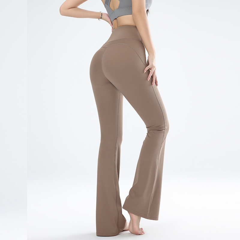 Leggings de mujer slim yoga pants pantalón de cintura alta de pierna ancha pantalón de campana deportivo transpirable de secado rápido