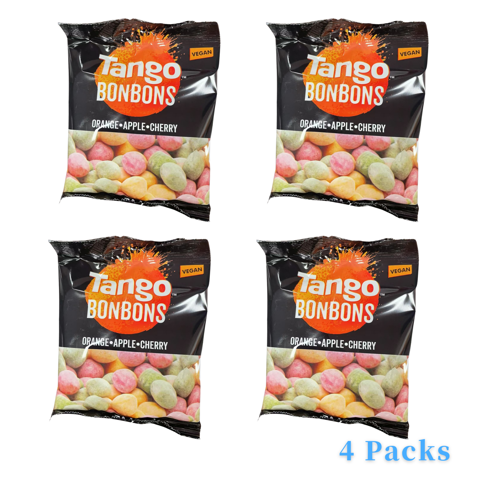 Tango,BONBONS Assorted Orange, Apple & Cherry Chewy, pack of 6