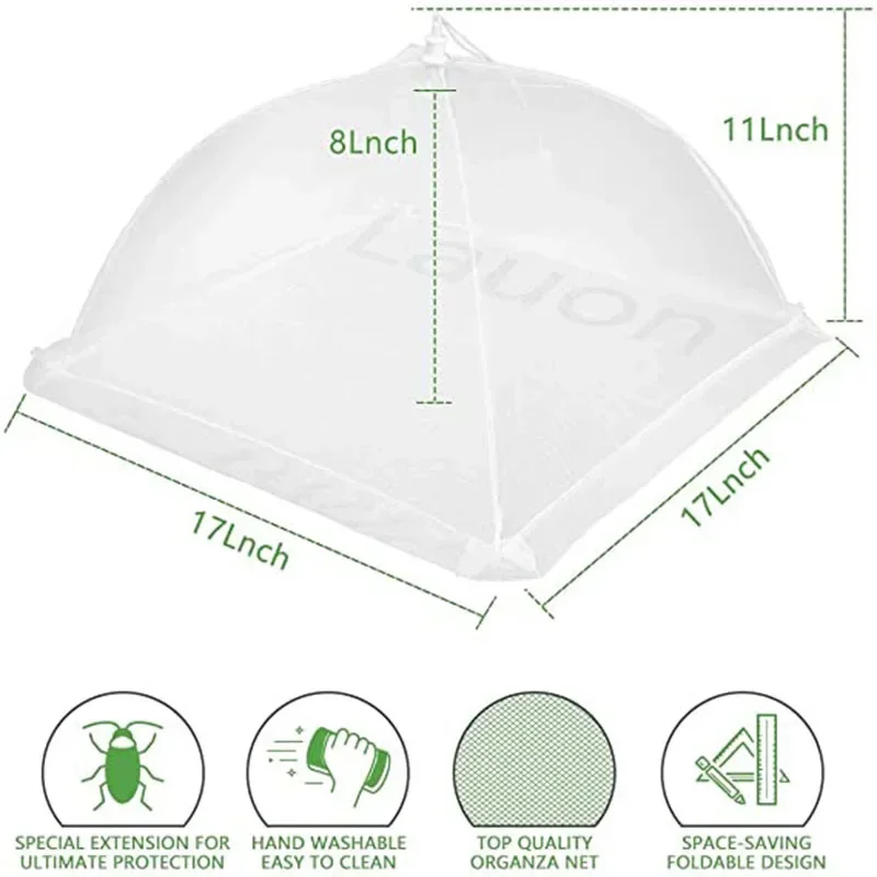 Faltbare Lebensmittel Mesh Abdeckung Fly Anti Moskito Pop-Up Lebensmittel Abdeckung Regenschirm Mahlzeit Gemüse Obst Atmungsaktive Abdeckung Küche Zubehör