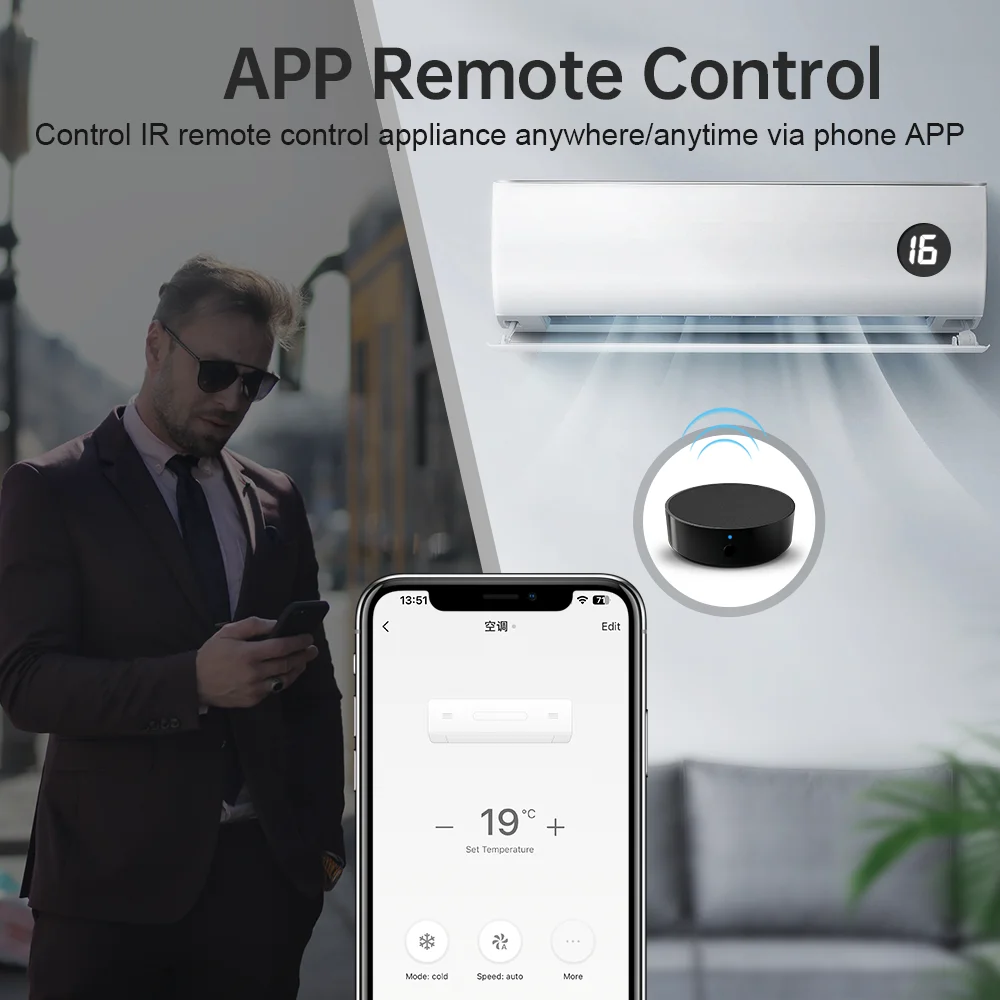 AVATTO Tuya สมาร์ท RF IR รีโมทคอนโทรล WiFi RF 433/315 รีโมทคอนโทรลสําหรับเครื่องปรับอากาศทีวีสนับสนุน Alexa, Google Home
