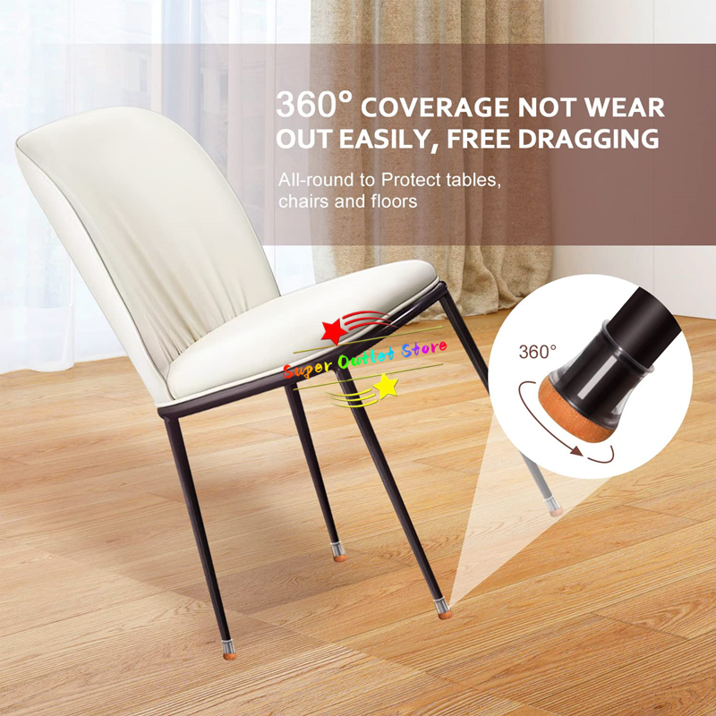8 pçs silicone macio cadeira perna cobre fundo de feltro elástico móveis protetor de pé almofadas anti-deslizamento pernas de mesa tapete de proteção de chão