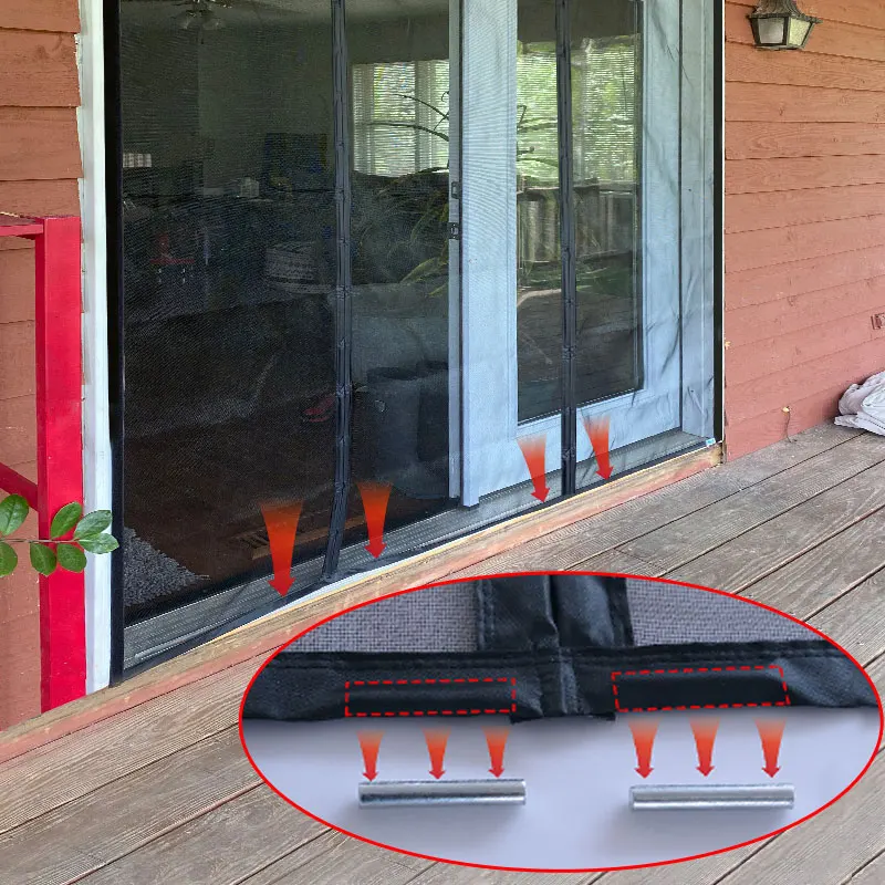 DTGJ Magnetic Door Screen Mosquito Net Custom Size Summer Anti insect Mesh Automatic Closing Curtain Applicable to glass doors