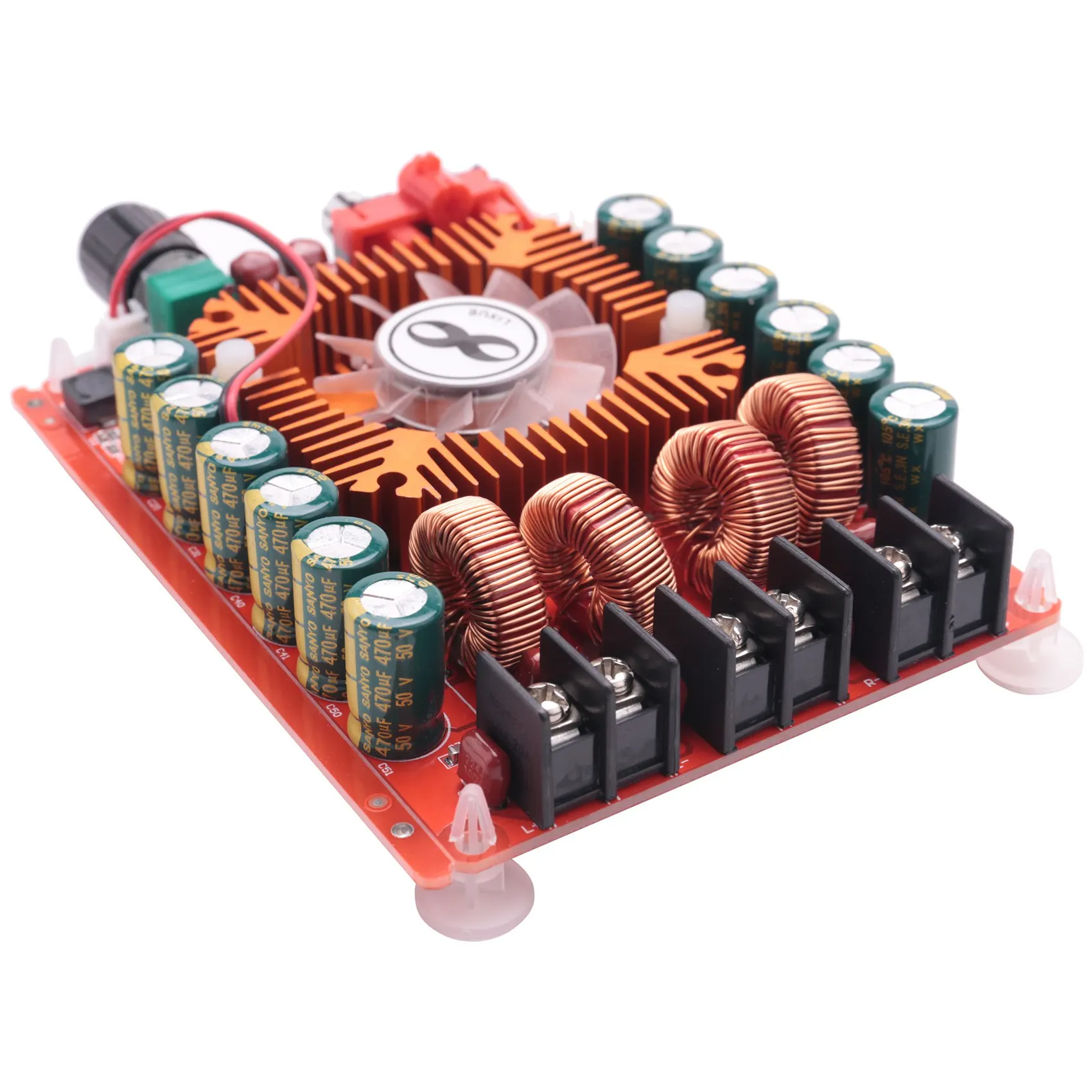 TDA7498E 2X160W Dual Channel Audio Amplifier Board, Support BTL Mode 1X220W Single Channel, DC 24V Digital Stereo Power Amp Modu