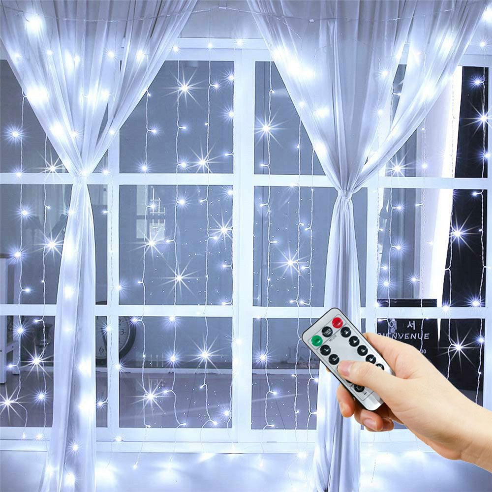 Christmas Fairy Light Party 8 Mode LED Holiday USB Curtain String Lights Birthday Decoration Garland Wedding Home Decor 3M 6M