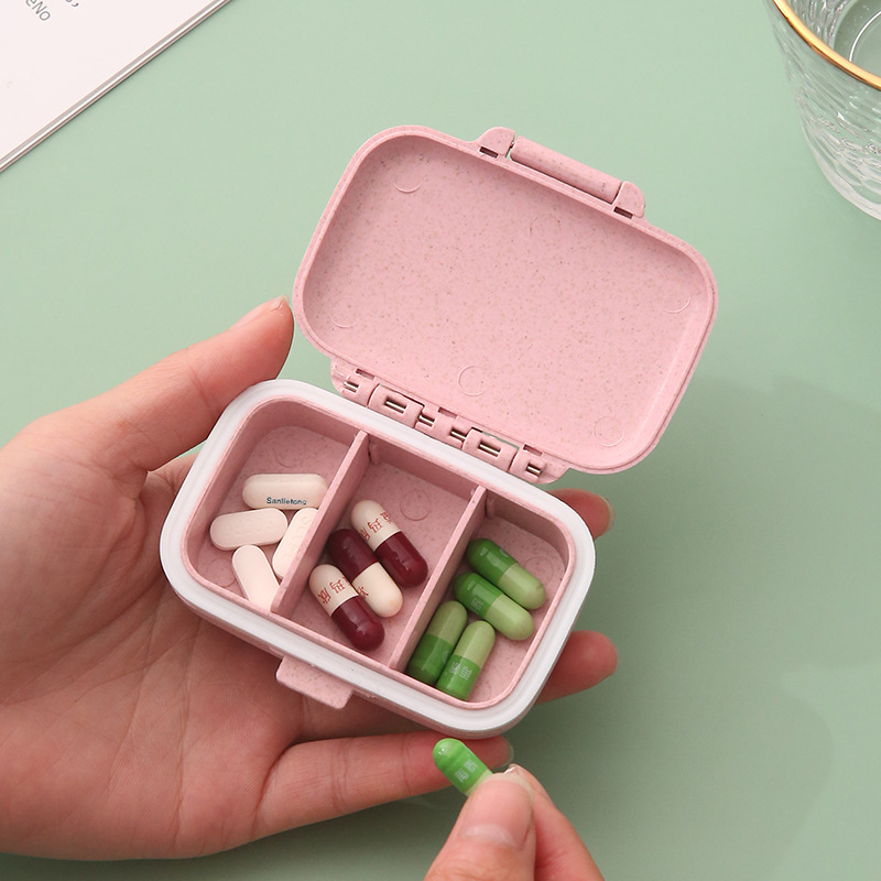 Mini przenośny organizer na pigułki Case 3 siatki Pudełko na pigułki Pojemnik do przechowywania tabletek Cotygodniowe pudełko na pigułki Etui na pigułki Dozownik leków