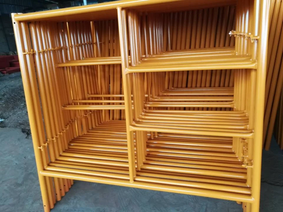Galvanized Painted H Frame Ladder Walk Through Scaffolding Andamio for Construction